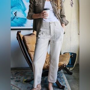 Outerknown Westbound Utility Pant in Oatmeal/Cream NWT